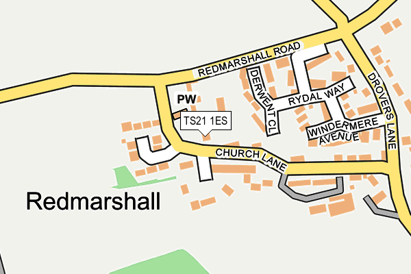 TS21 1ES map - OS OpenMap – Local (Ordnance Survey)