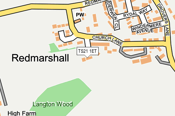 TS21 1ET map - OS OpenMap – Local (Ordnance Survey)