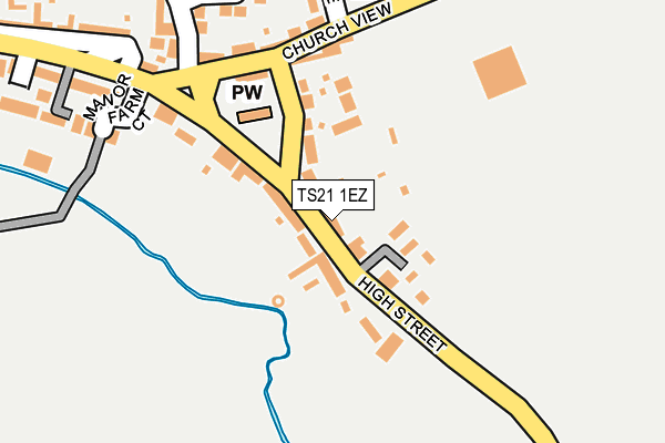 TS21 1EZ map - OS OpenMap – Local (Ordnance Survey)