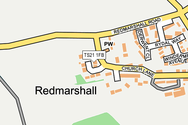 TS21 1FB map - OS OpenMap – Local (Ordnance Survey)