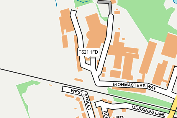 TS21 1FD map - OS OpenMap – Local (Ordnance Survey)