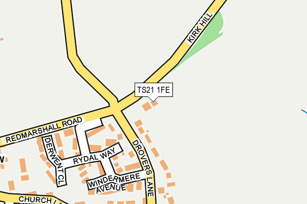 TS21 1FE map - OS OpenMap – Local (Ordnance Survey)