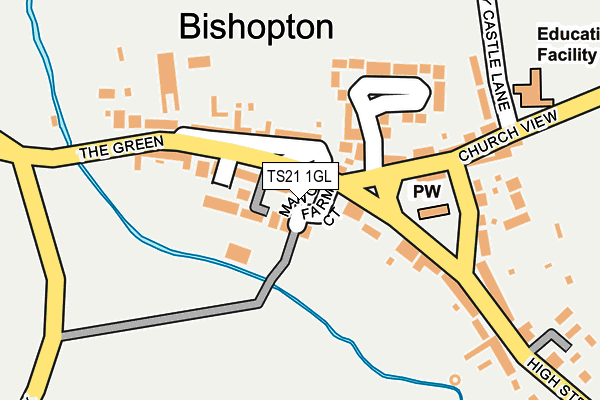 TS21 1GL map - OS OpenMap – Local (Ordnance Survey)