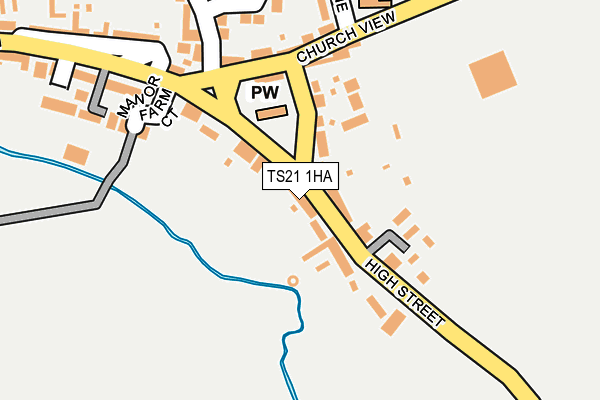 TS21 1HA map - OS OpenMap – Local (Ordnance Survey)