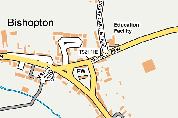 TS21 1HB map - OS OpenMap – Local (Ordnance Survey)