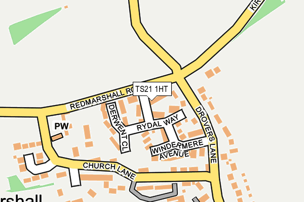 TS21 1HT map - OS OpenMap – Local (Ordnance Survey)