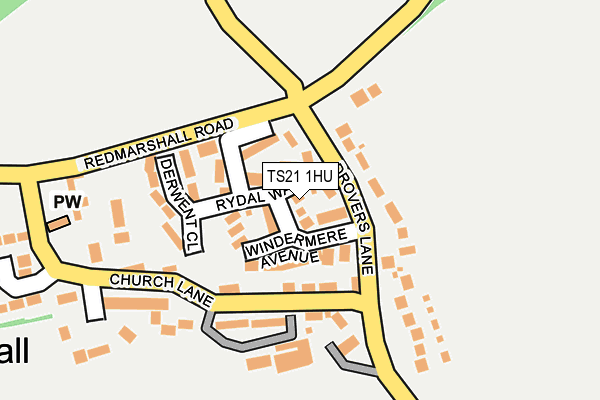 TS21 1HU map - OS OpenMap – Local (Ordnance Survey)
