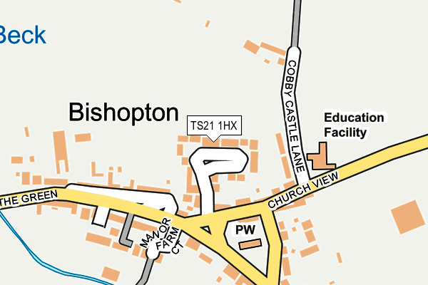 TS21 1HX map - OS OpenMap – Local (Ordnance Survey)