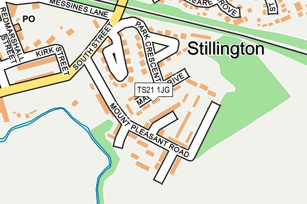 TS21 1JG map - OS OpenMap – Local (Ordnance Survey)