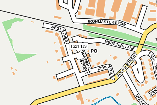 TS21 1JS map - OS OpenMap – Local (Ordnance Survey)