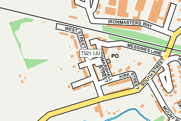 TS21 1JU map - OS OpenMap – Local (Ordnance Survey)
