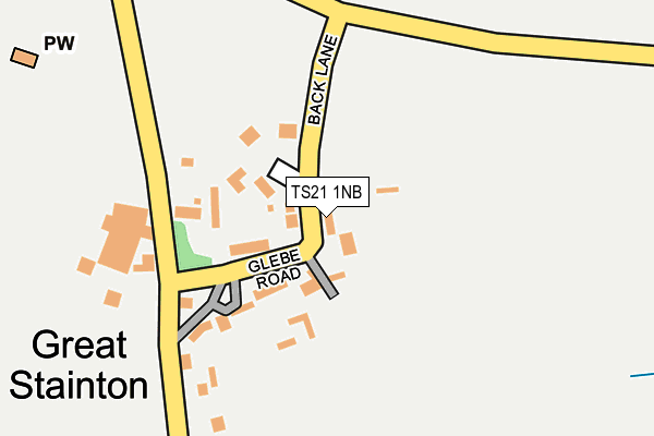 TS21 1NB map - OS OpenMap – Local (Ordnance Survey)