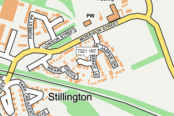 TS21 1NT map - OS OpenMap – Local (Ordnance Survey)