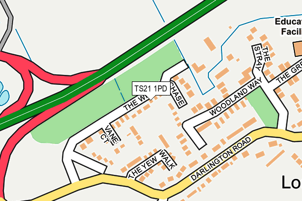 TS21 1PD map - OS OpenMap – Local (Ordnance Survey)