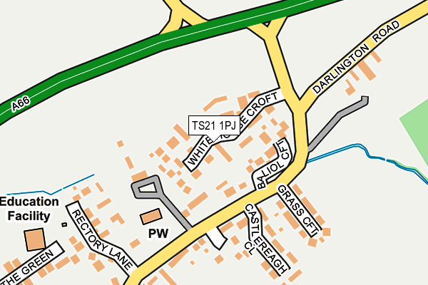TS21 1PJ map - OS OpenMap – Local (Ordnance Survey)