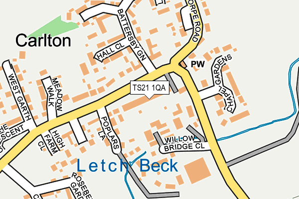 TS21 1QA map - OS OpenMap – Local (Ordnance Survey)