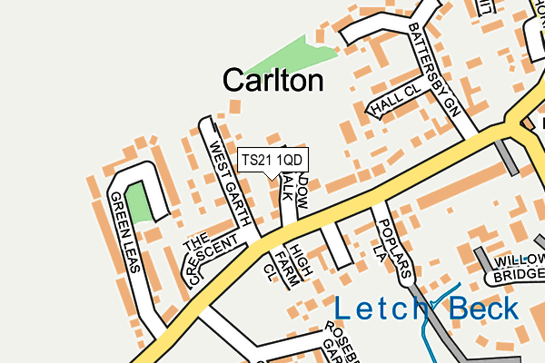 TS21 1QD map - OS OpenMap – Local (Ordnance Survey)