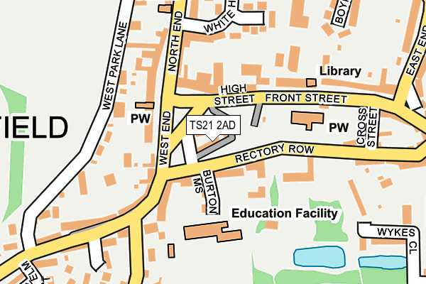 TS21 2AD map - OS OpenMap – Local (Ordnance Survey)