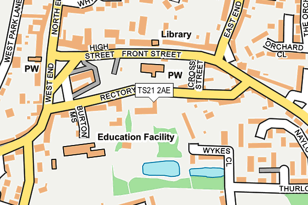 TS21 2AE map - OS OpenMap – Local (Ordnance Survey)