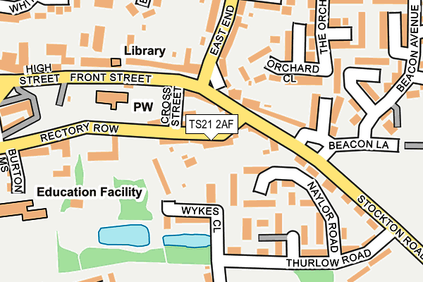 TS21 2AF map - OS OpenMap – Local (Ordnance Survey)