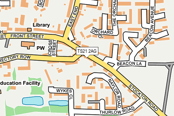 TS21 2AG map - OS OpenMap – Local (Ordnance Survey)