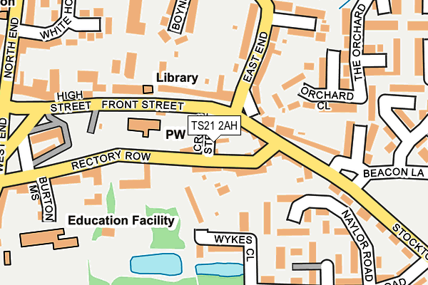 TS21 2AH map - OS OpenMap – Local (Ordnance Survey)