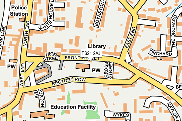 TS21 2AJ map - OS OpenMap – Local (Ordnance Survey)