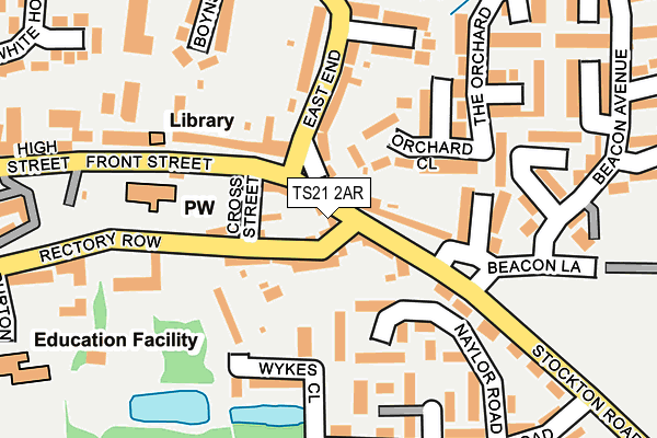 TS21 2AR map - OS OpenMap – Local (Ordnance Survey)