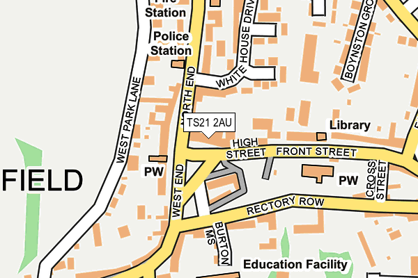 TS21 2AU map - OS OpenMap – Local (Ordnance Survey)