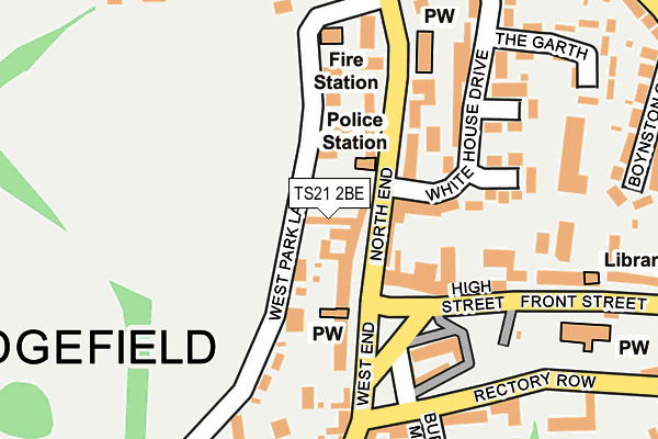 TS21 2BE map - OS OpenMap – Local (Ordnance Survey)