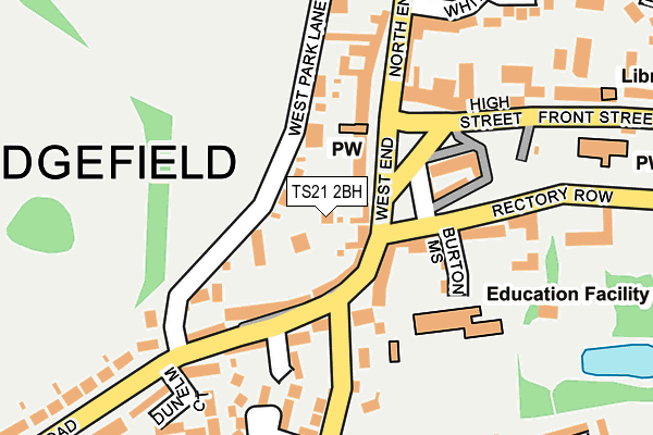 TS21 2BH map - OS OpenMap – Local (Ordnance Survey)