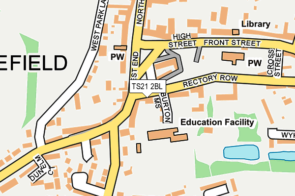 TS21 2BL map - OS OpenMap – Local (Ordnance Survey)