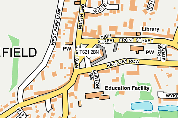 TS21 2BN map - OS OpenMap – Local (Ordnance Survey)