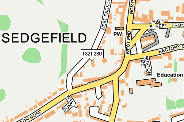 TS21 2BU map - OS OpenMap – Local (Ordnance Survey)