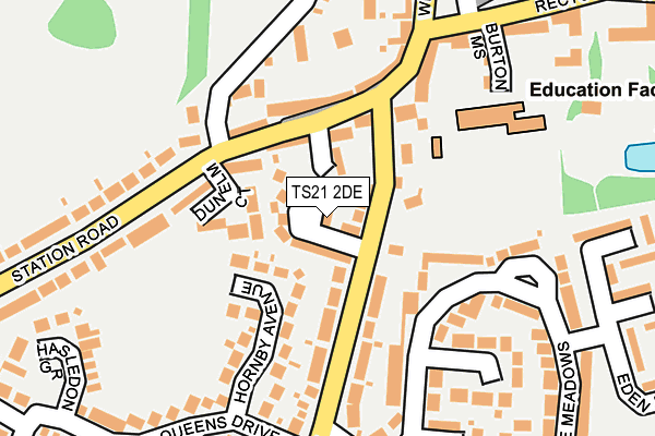 TS21 2DE map - OS OpenMap – Local (Ordnance Survey)