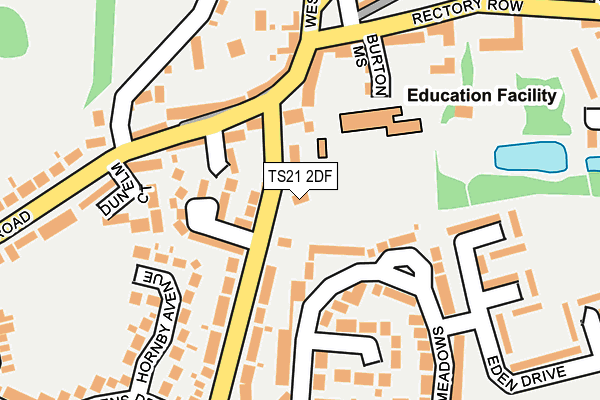 TS21 2DF map - OS OpenMap – Local (Ordnance Survey)