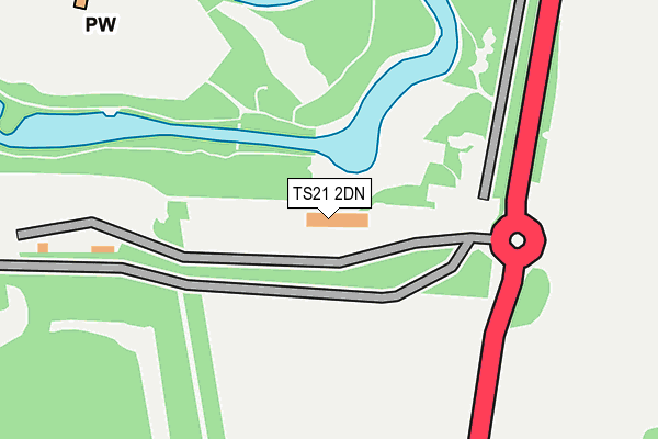 TS21 2DN map - OS OpenMap – Local (Ordnance Survey)