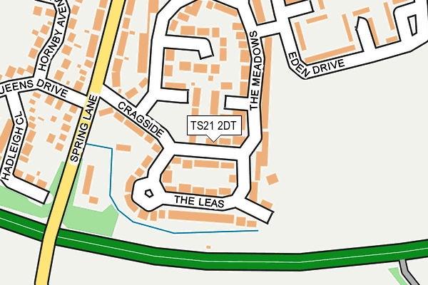 TS21 2DT map - OS OpenMap – Local (Ordnance Survey)