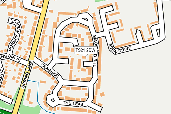 TS21 2DW map - OS OpenMap – Local (Ordnance Survey)