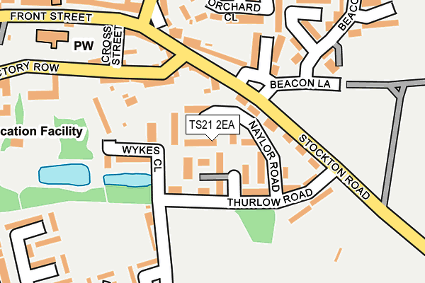 TS21 2EA map - OS OpenMap – Local (Ordnance Survey)