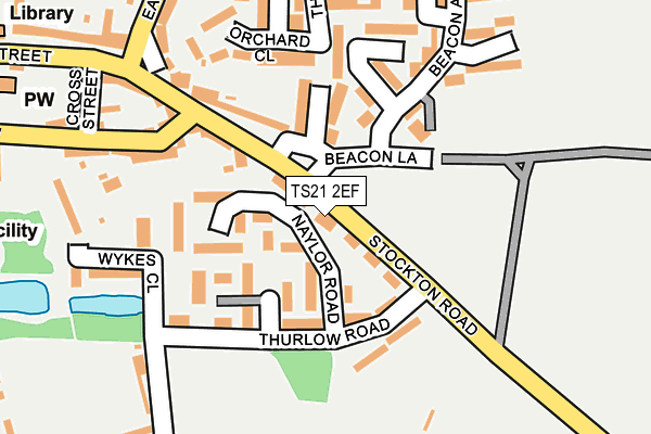 TS21 2EF map - OS OpenMap – Local (Ordnance Survey)