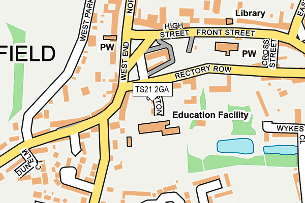 TS21 2GA map - OS OpenMap – Local (Ordnance Survey)