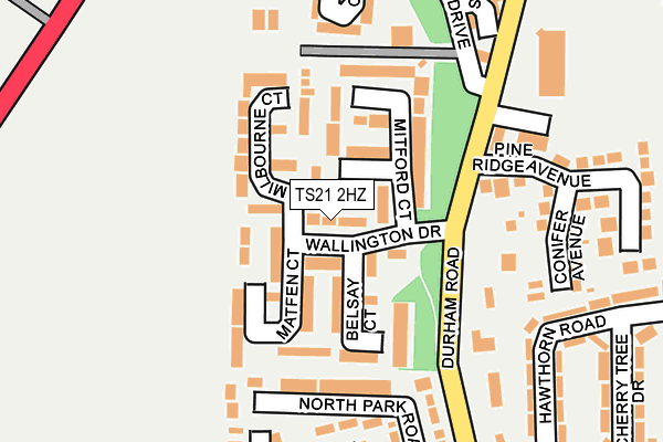 TS21 2HZ map - OS OpenMap – Local (Ordnance Survey)