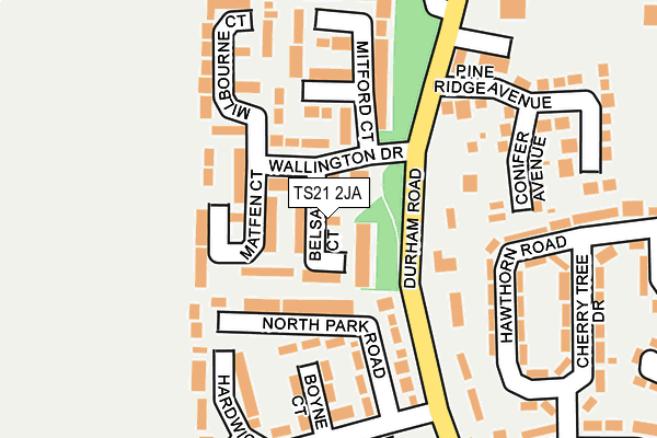 TS21 2JA map - OS OpenMap – Local (Ordnance Survey)