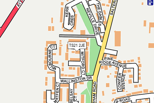 TS21 2JE map - OS OpenMap – Local (Ordnance Survey)