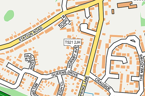 TS21 2JH map - OS OpenMap – Local (Ordnance Survey)