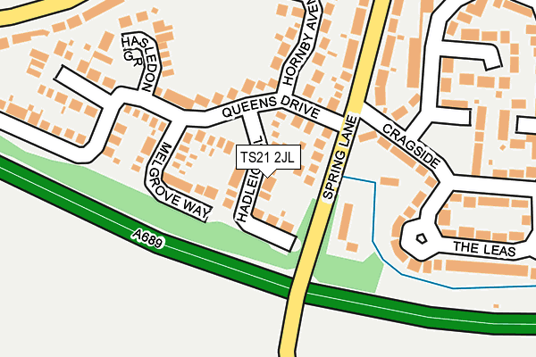 TS21 2JL map - OS OpenMap – Local (Ordnance Survey)