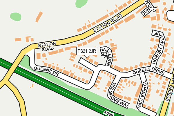 TS21 2JR map - OS OpenMap – Local (Ordnance Survey)