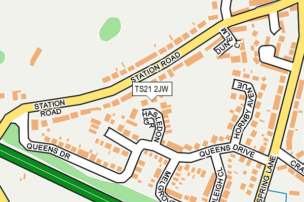 TS21 2JW map - OS OpenMap – Local (Ordnance Survey)