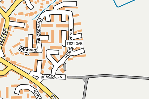 TS21 3AB map - OS OpenMap – Local (Ordnance Survey)